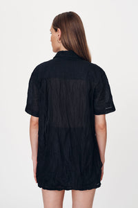 rowie the label - mason silk shirt - noir