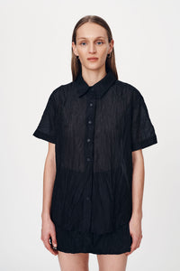 rowie the label - mason silk shirt - noir