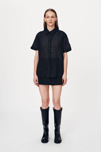 rowie the label - mason silk shirt - noir