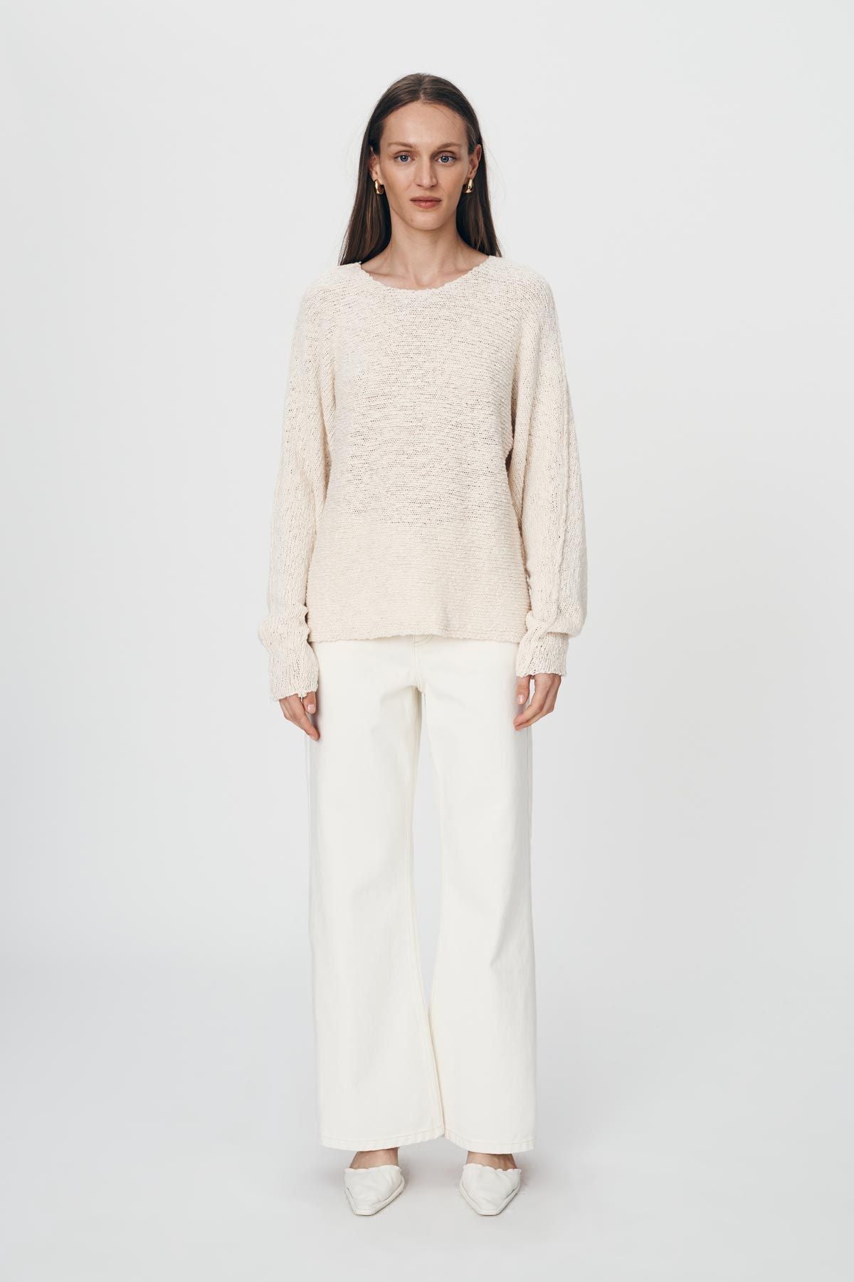 rowie the label - sonya knit jumper - creme