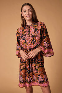 nine lives bazaar - nevada tunic dress - pink noir