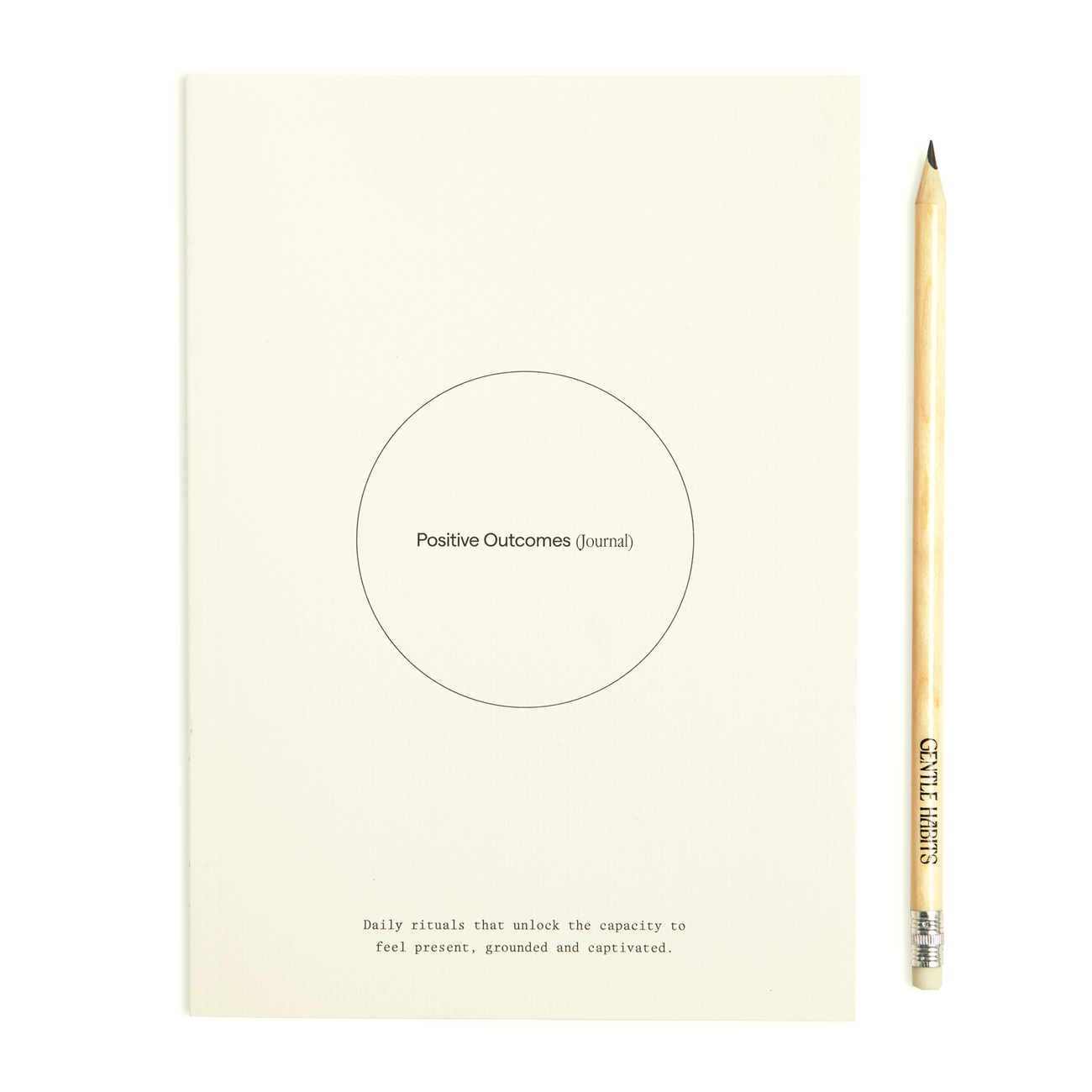 gentle habits - positive outcomes journal - white