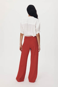 rowie the label - paige linen pants - apple red