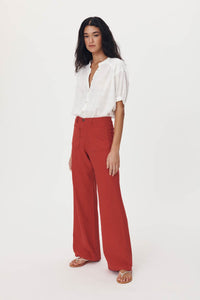 rowie the label - paige linen pants - apple red