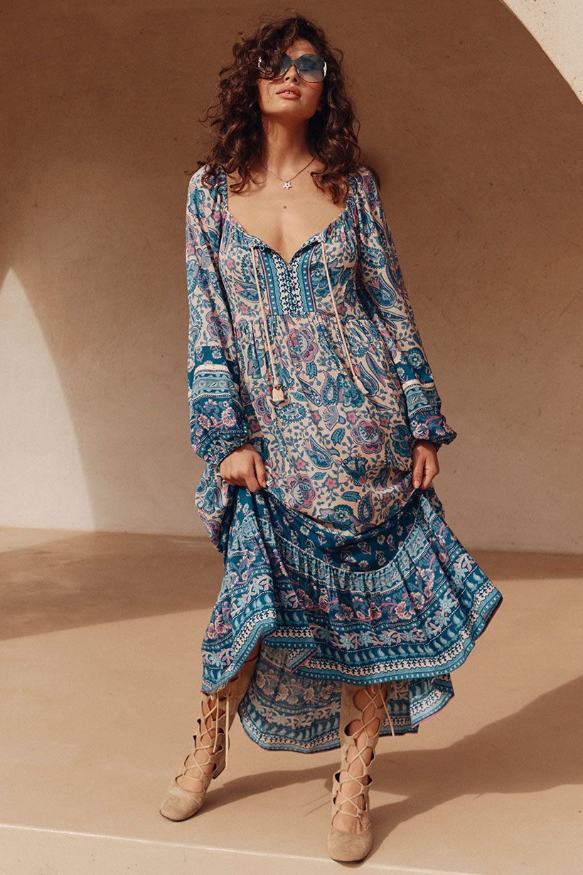 spell - marmont gown - lapis