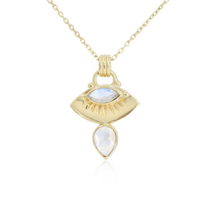 tonimay - ray moonstone gold necklace