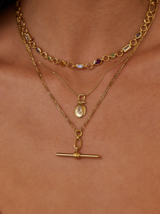 tonimay - fob gold necklace