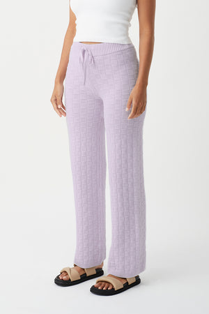 arcaa - sierra organic knit pant - lilac