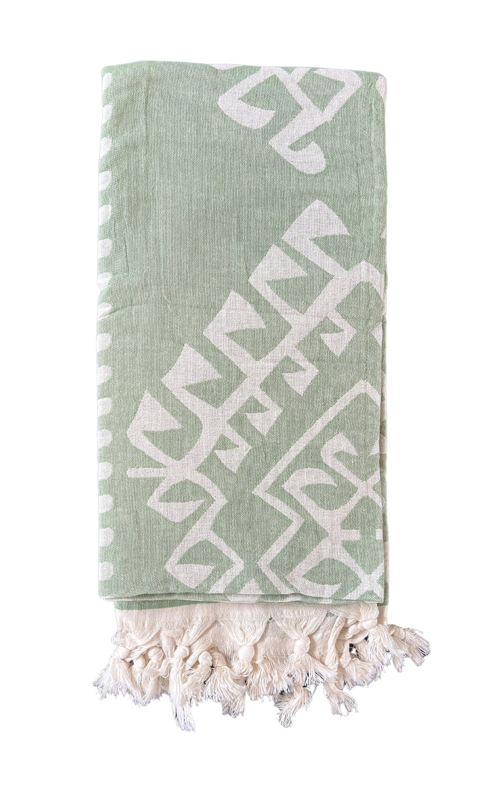 salty shadows - turkish towel - aztec - green