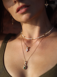 tonimay - amie moonstone necklace - silver