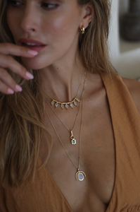 tonimay - muse moonstone necklace - gold