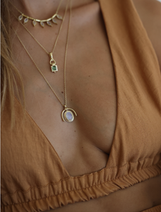 tonimay - muse moonstone necklace - gold