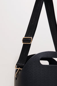 nim the label - shoulder strap - black/gold mono