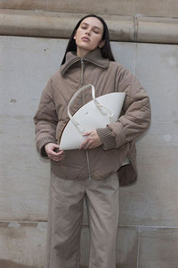 arcaa movement - reece quilted jacket - taupe