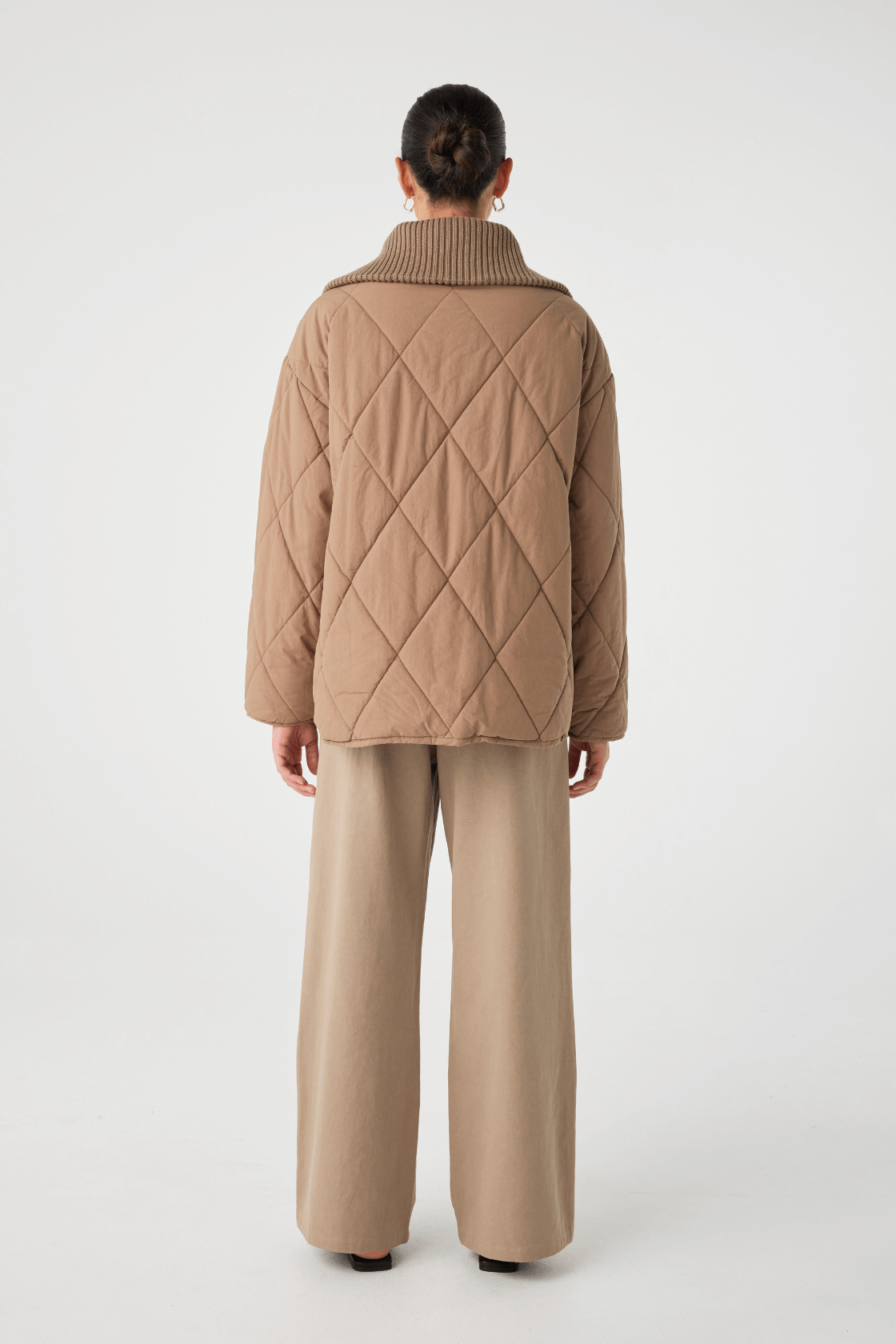 arcaa movement - reece quilted jacket - taupe