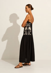 auguste - palma maxi dress - black