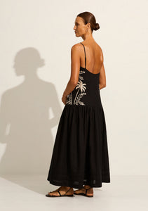 auguste - palma maxi dress - black