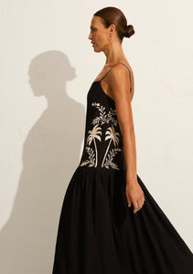 auguste - palma maxi dress - black