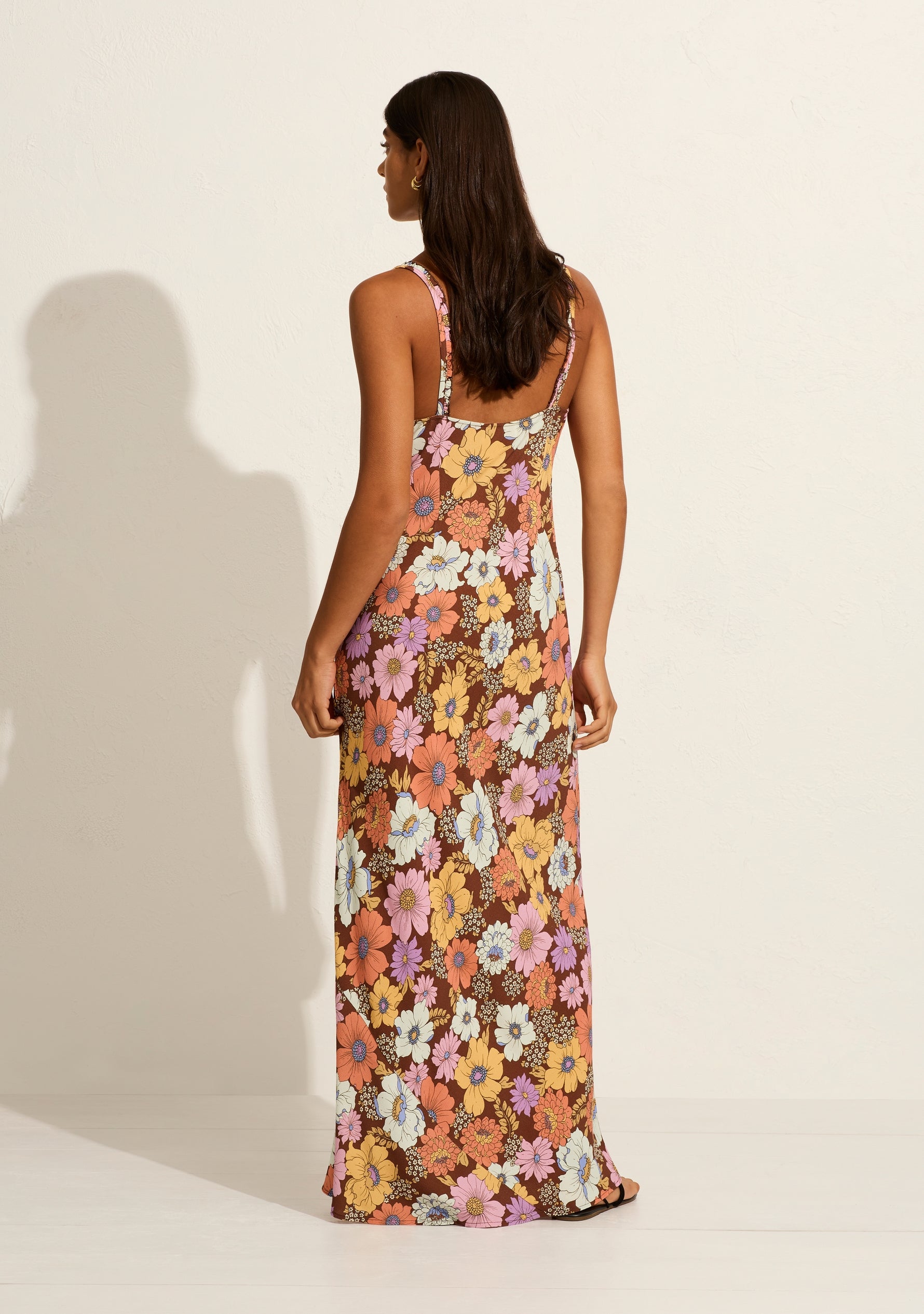 auguste - margarita maxi dress - chocolate