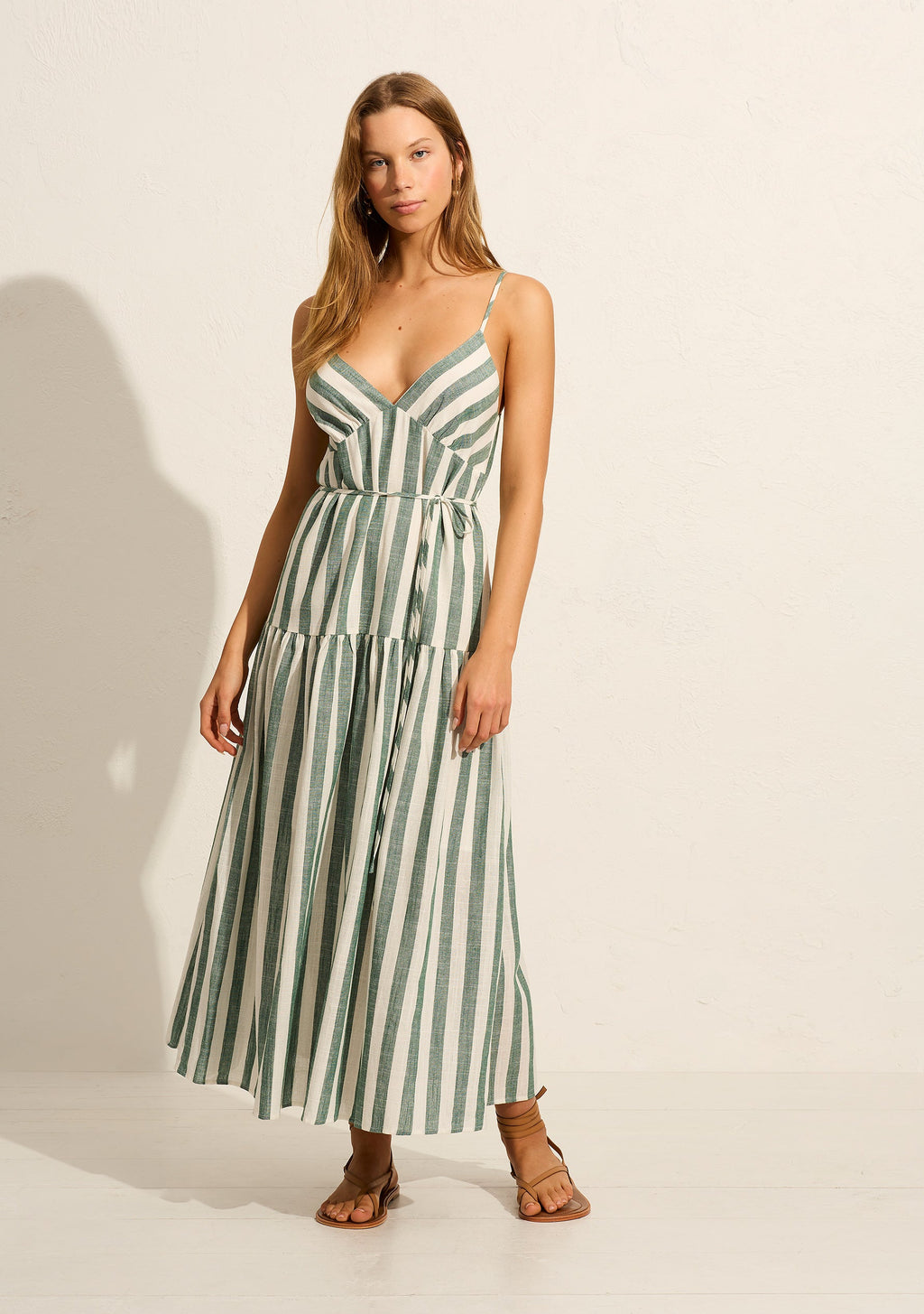 auguste - elowen maxi dress - forest green