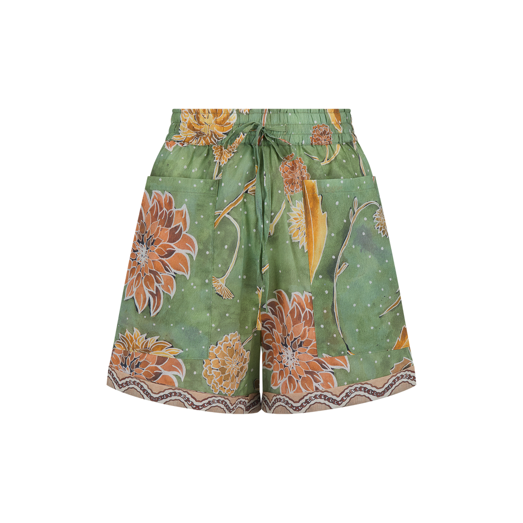 wandering folk - dahlia shorts - moss