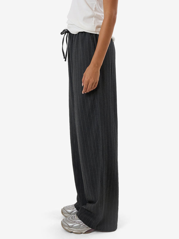 thrills - colby drawstring pants - charcoal pinstripe