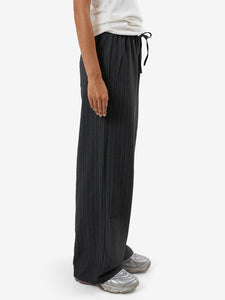 thrills - colby drawstring pants - charcoal pinstripe