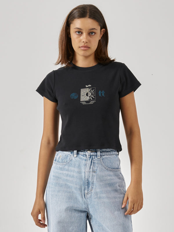 thrills - existencial mini tee - washed black