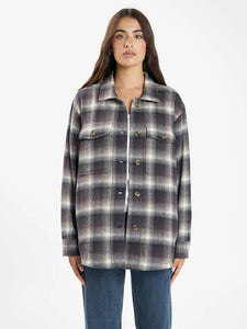 thrills - barrio overshirt - deep plum