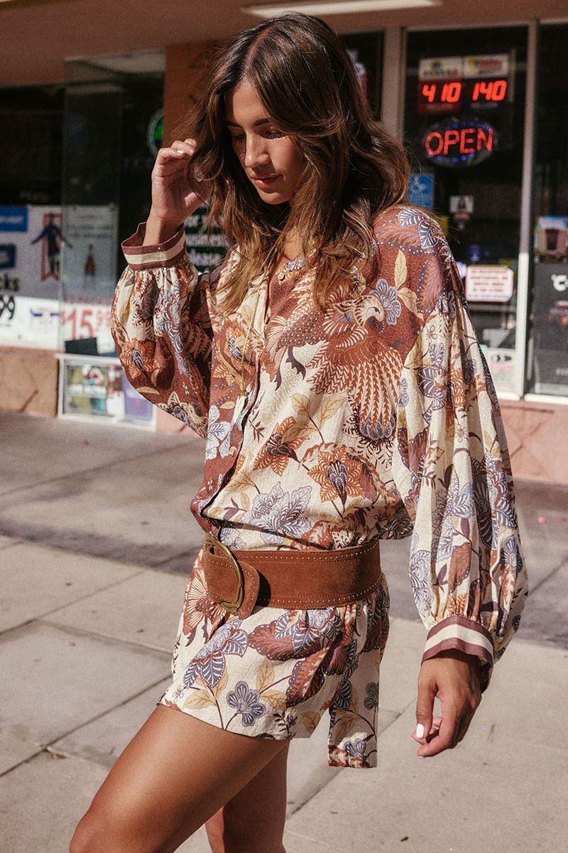 spell - volcano goddess shirt dress - coconut