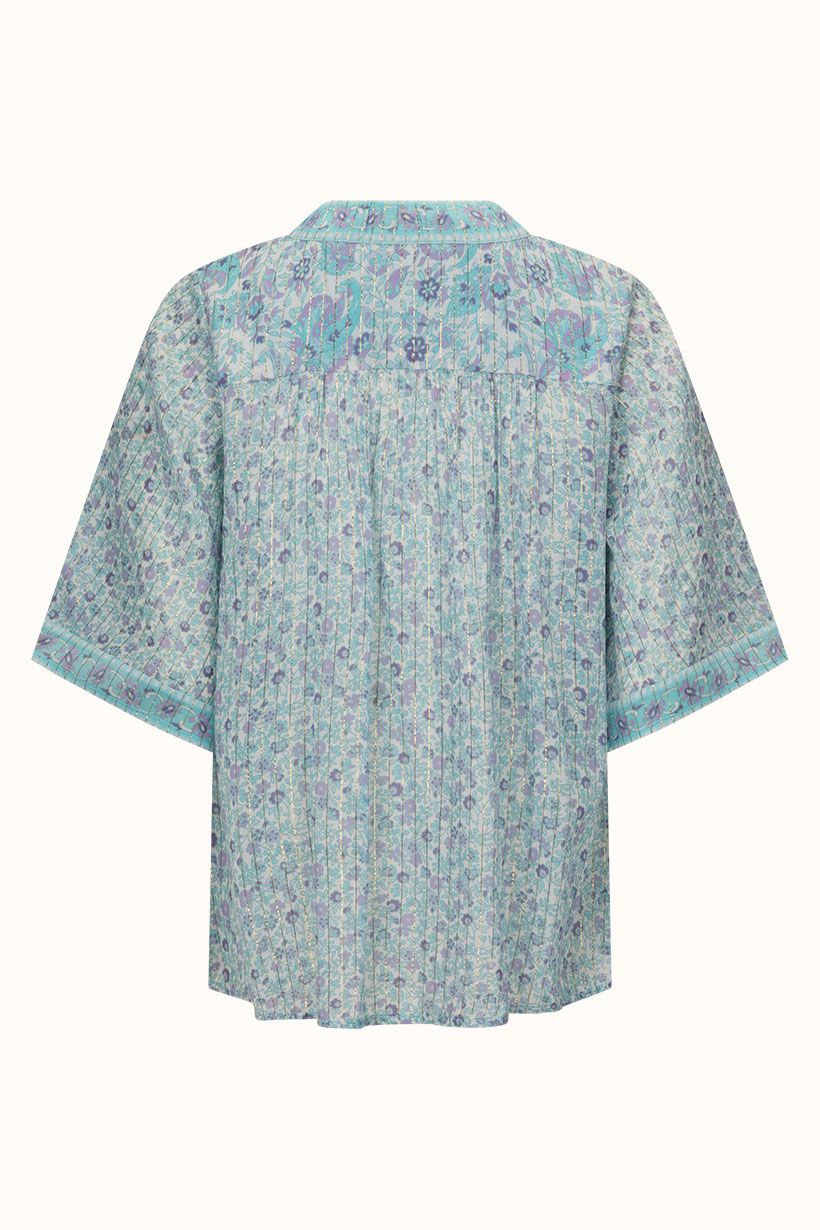 spell - little bird flutter sleeve blouse - sky