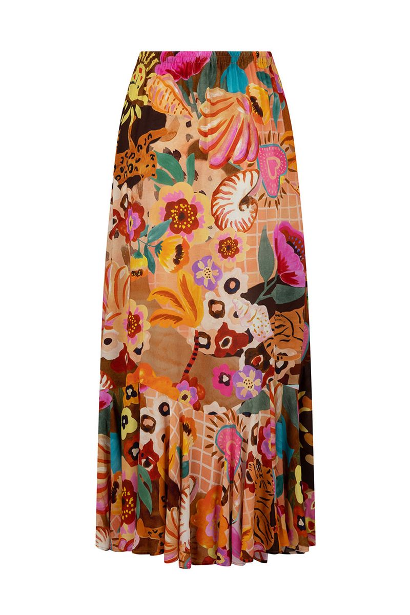 spell - birth of venus maxi skirt - caramel