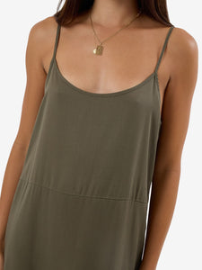 thrills - breezy slip dress - tarmac