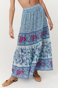 spell - love jetty maxi skirt - blue nirvana