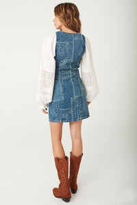 spell - road trip denim vest dress - bandana