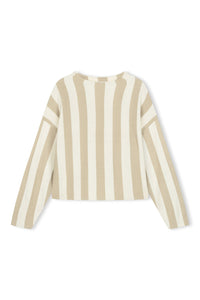 zulu & zephyr - stripe knit jumper - natural