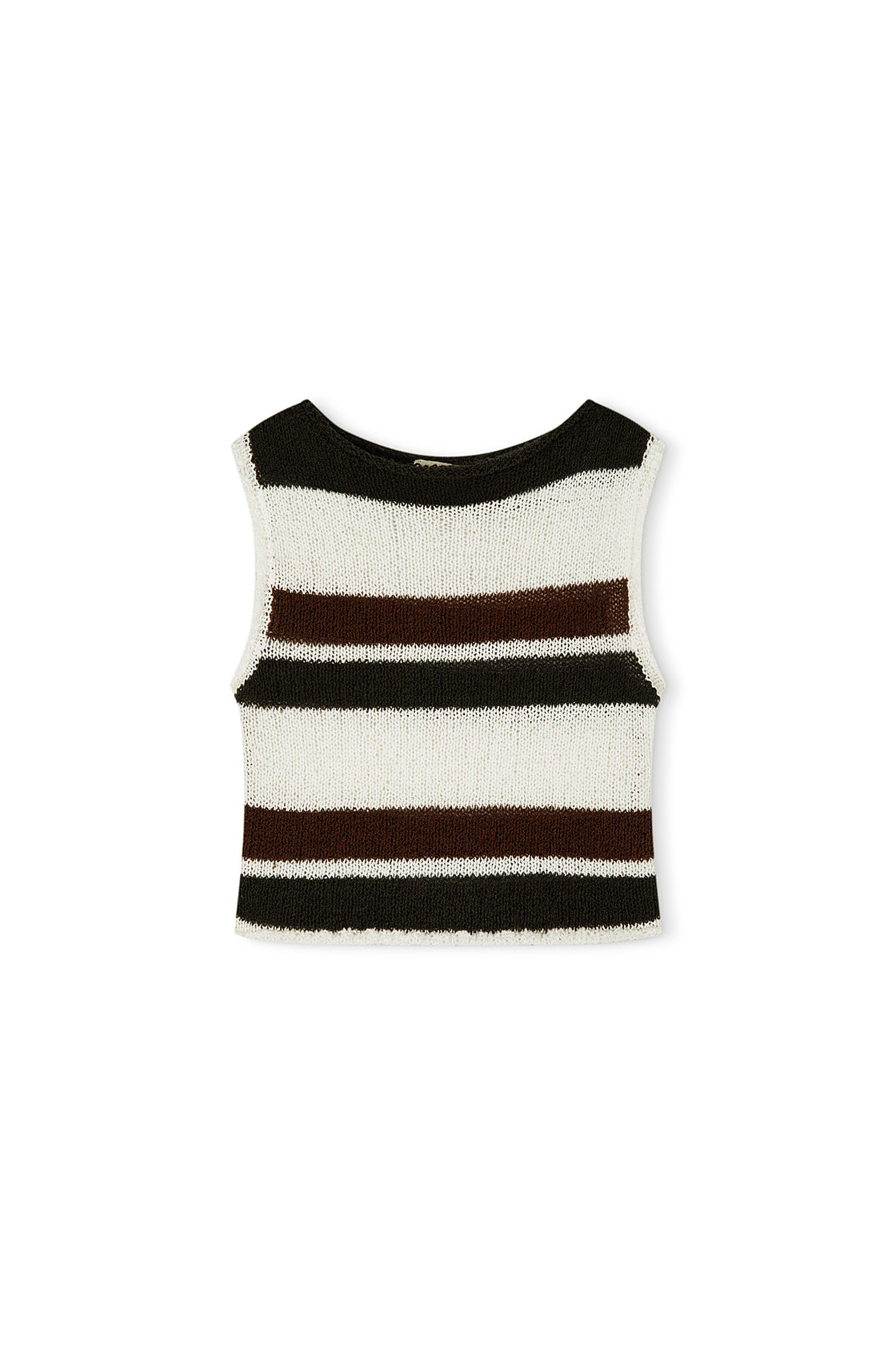 zulu & zephyr - earth stripe cotton blend knit top