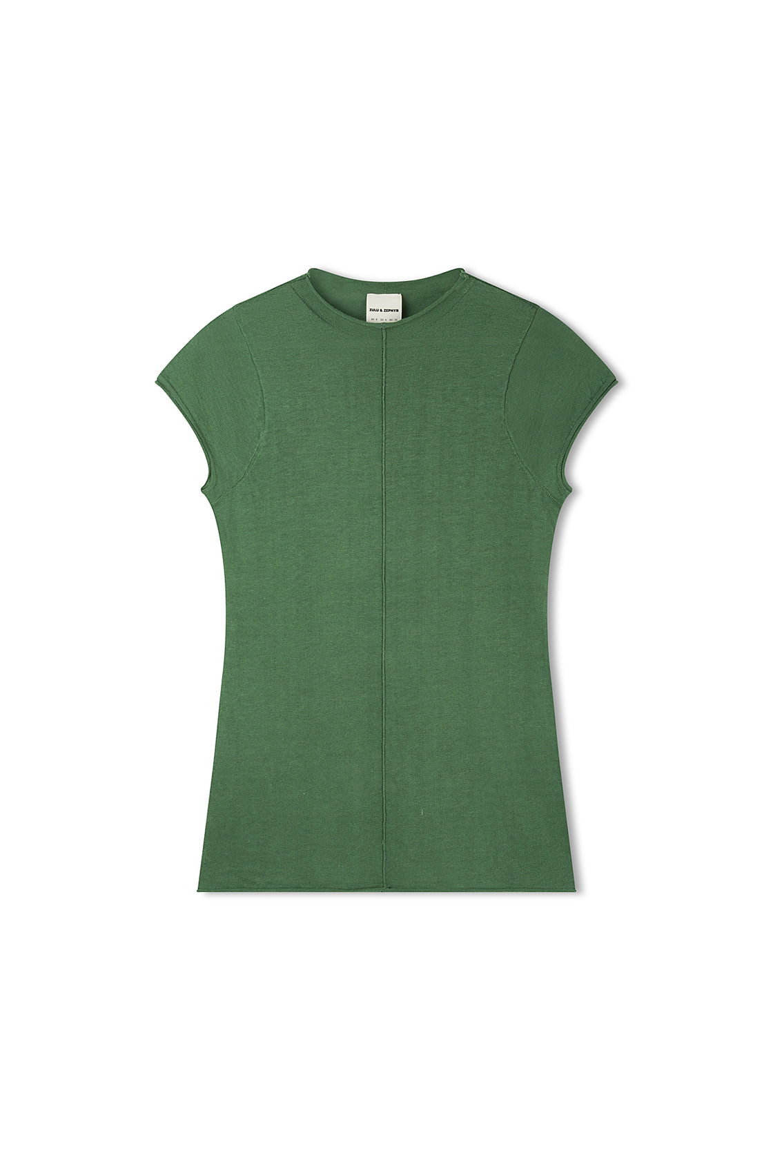 zulu & zephyr - cotton blend knit top - eucalyptus