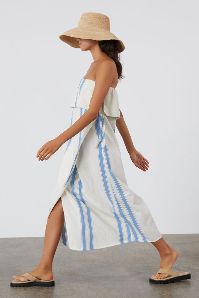 zulu & zephyr - organic cotton blend dress - marine stripe