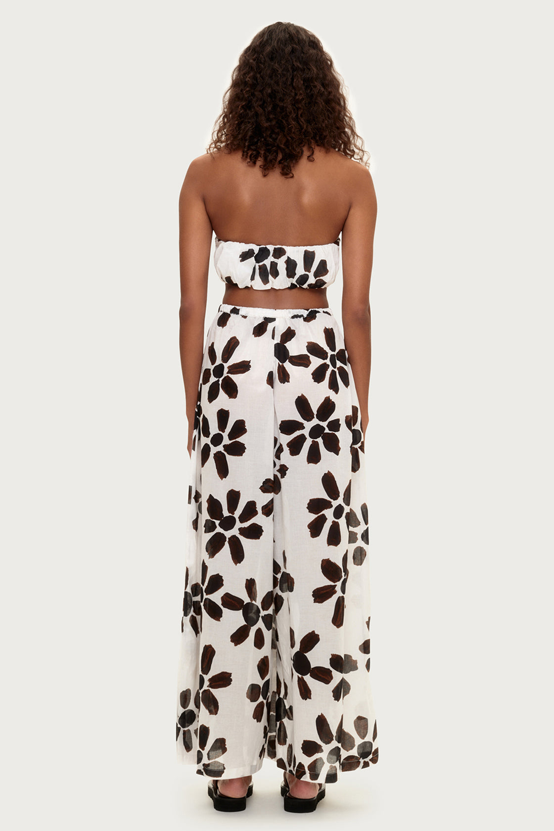 zulu & zephyr - cotton pant - chocolate flower