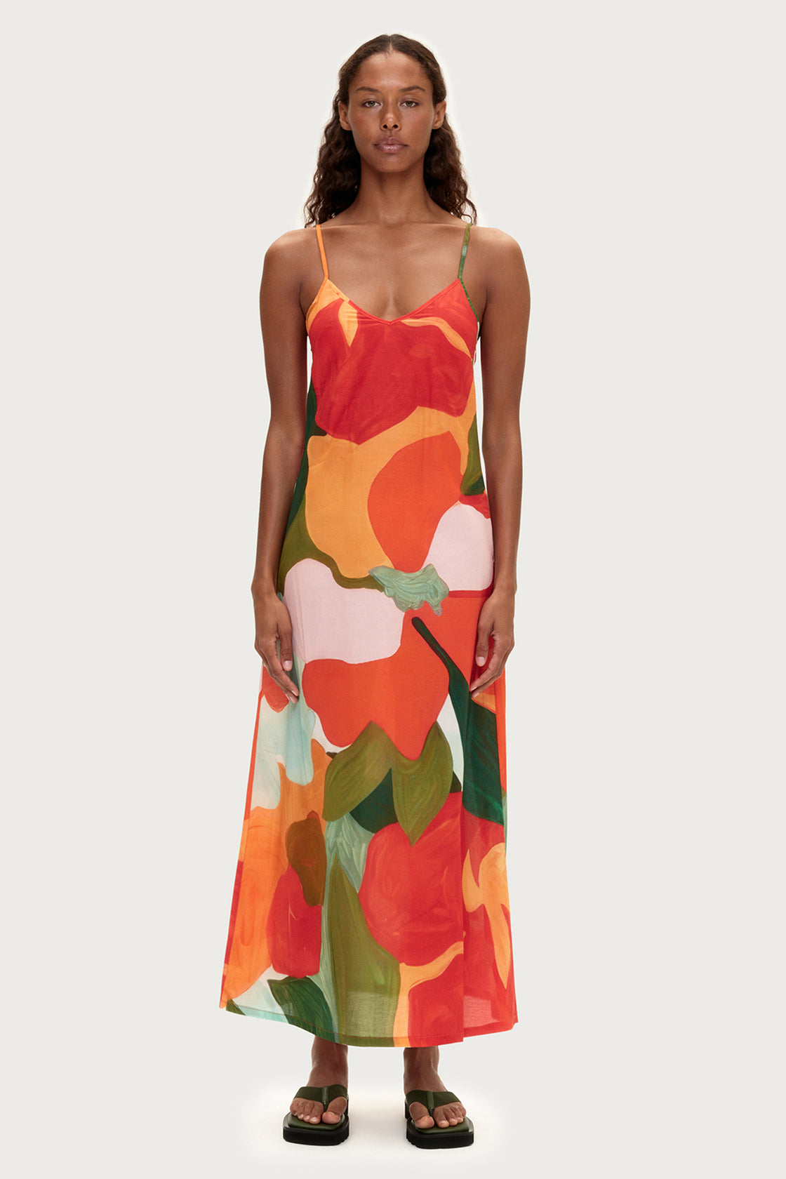 zulu & zephyr - cotton silk dress - red floral