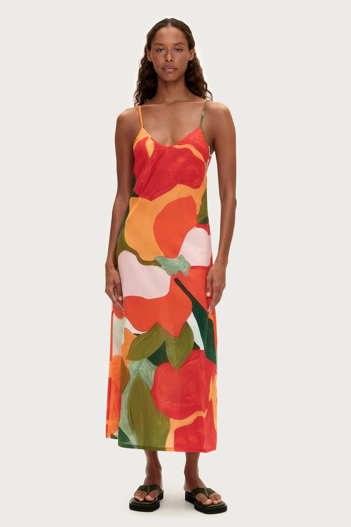 zulu & zephyr - cotton silk dress - red floral