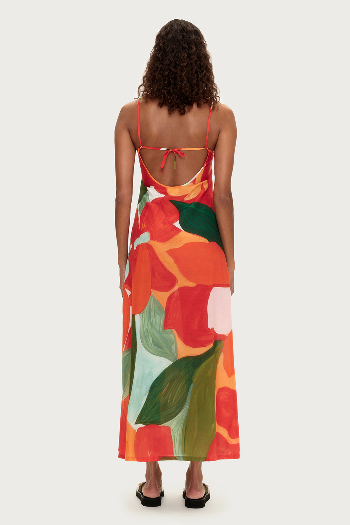 zulu & zephyr - cotton silk dress - red floral