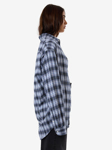 thrills -friendly service flannel shirt - iceberg