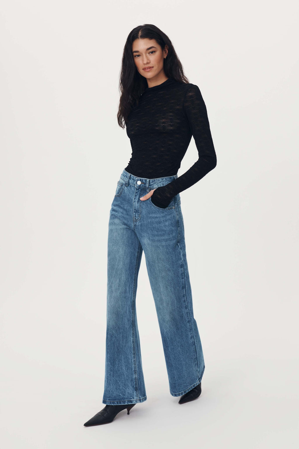 rowie the label - molly organic jeans - blue denim