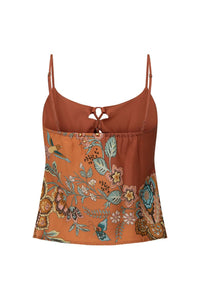 spell - mojave lily lace up cami -amber