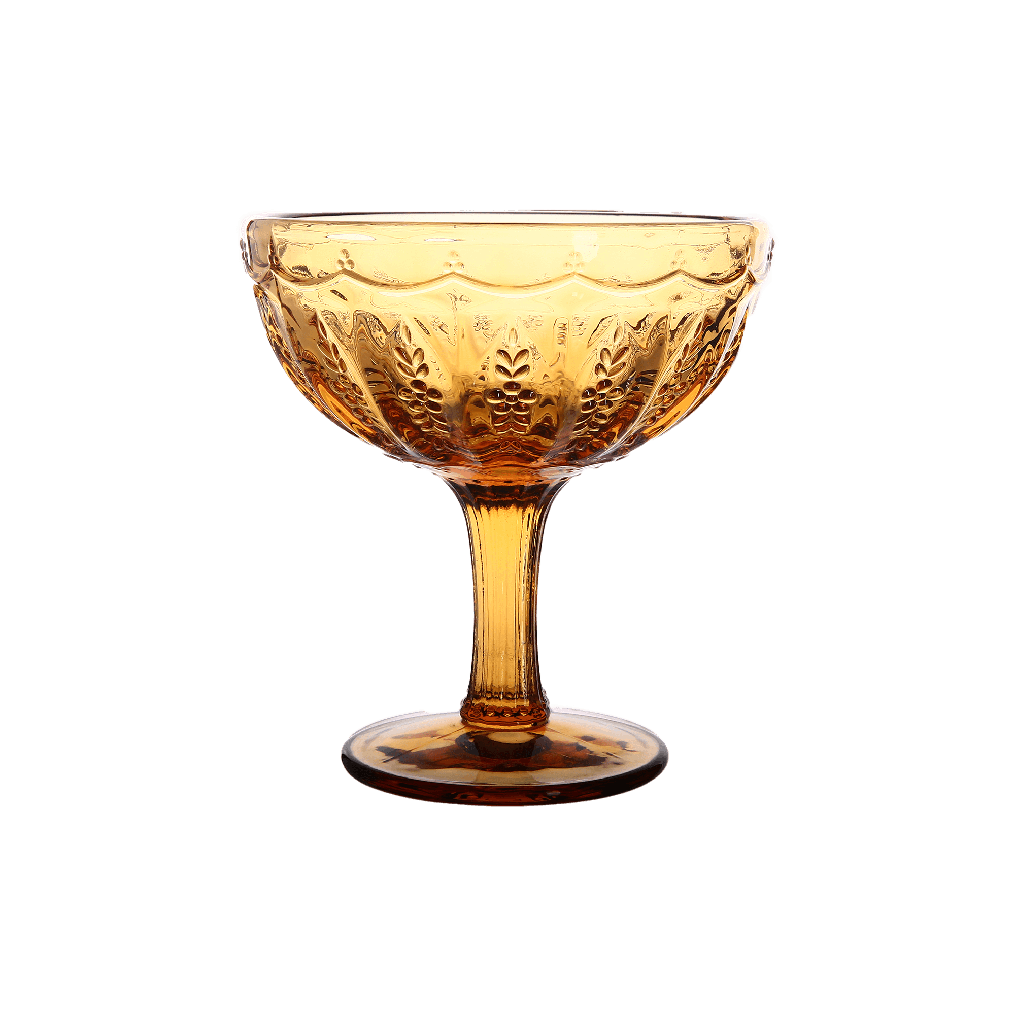 wandering folk - margarita glass set of 2 - amber