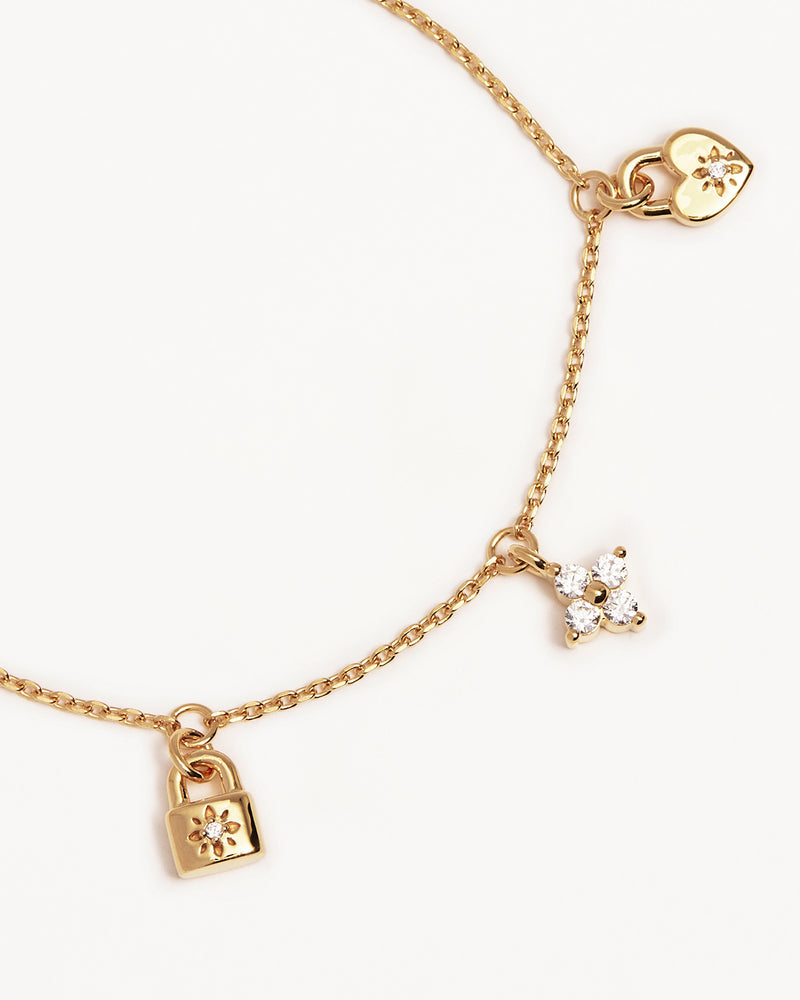 by charlotte - love unlocked charm bracelet - gold