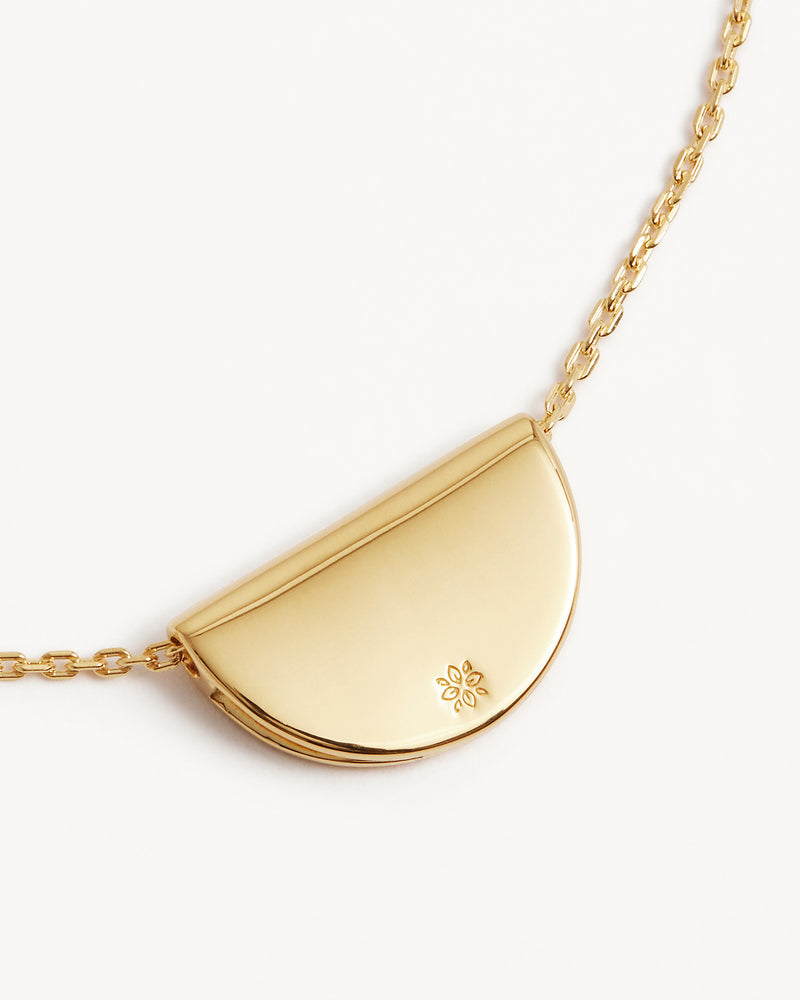 by charlotte - lotus short necklace - gold