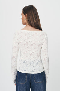 rowie the label - samantha lace top - creme